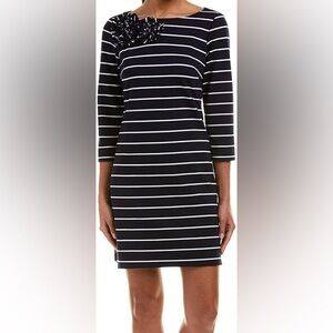 Eliza J Navy and White Striped Mini Dress